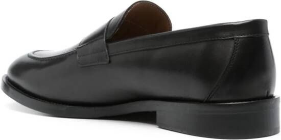 Boggi Milano penny-slot leather loafers Black