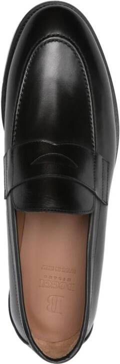 Boggi Milano penny-slot leather loafers Black