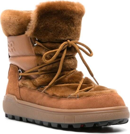 BOGNER FIRE+ICE Chamonix shearling snow boots Brown
