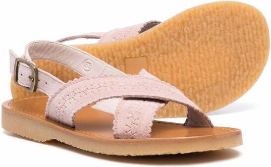 Bonpoint Akin suede sandals Pink