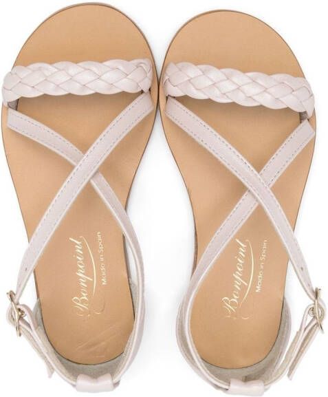 Bonpoint braided leather sandals Pink