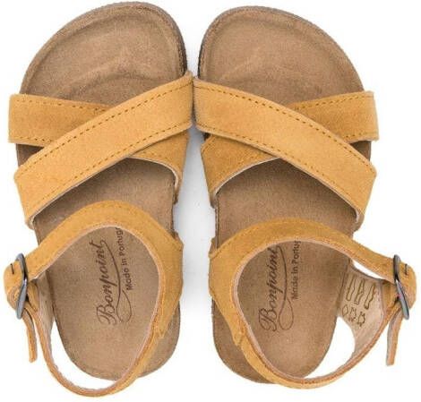 Bonpoint crossover-strap sandals Brown
