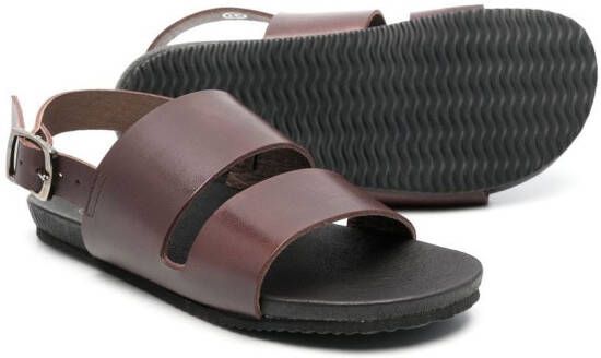 Bonpoint double-strap slingback sandals Brown