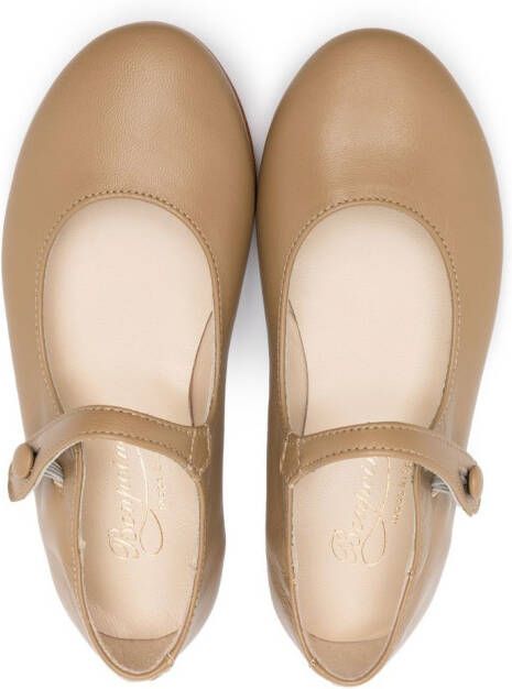 Bonpoint Ella ballerina shoes Brown