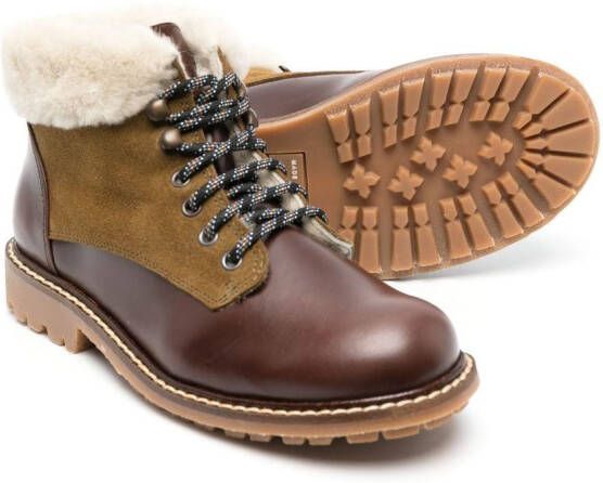 Bonpoint Henri lace-up boots Brown