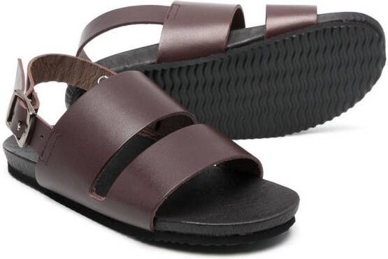 Bonpoint open-toe 15mm sandals Brown
