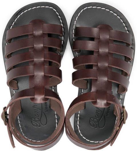 Bonpoint open-toe buckle-fastening sandals Brown