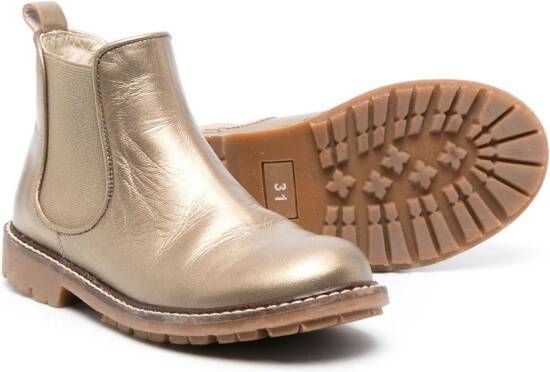 Bonpoint Patty metallic-effect Chelsea boots Gold