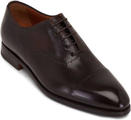 Bontoni lace-up leather shoes Brown