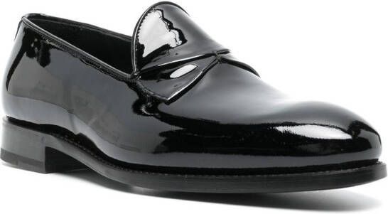 Bontoni panelled-detail loafers Black