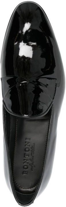 Bontoni panelled-detail loafers Black