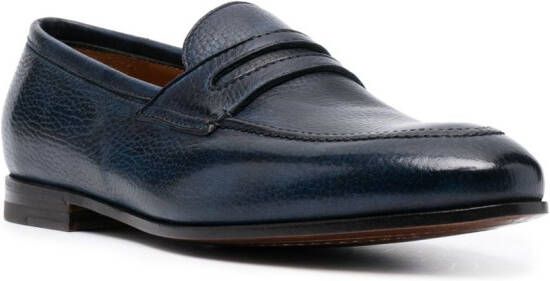 Bontoni penny-slot calf-leather loafers Blue