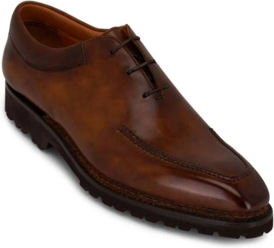Bontoni Sontuoso leather Oxford shoes Brown