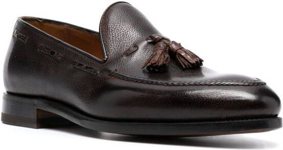 Bontoni tassel-detail calf-leather loafers Brown