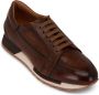 Bontoni Vento lace-up leather sneakers Brown - Thumbnail 2
