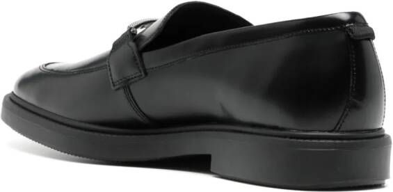 BOSS 25mm smooth leather loafers Black