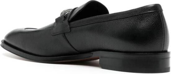 BOSS 30mm grained leather loafers Black