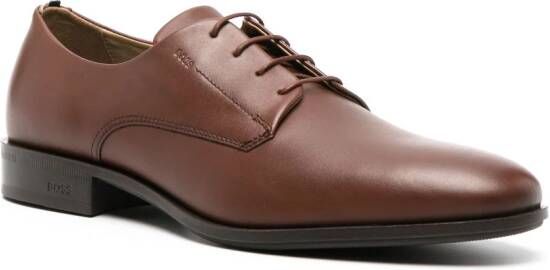 BOSS 30mm leather derby shoes Brown