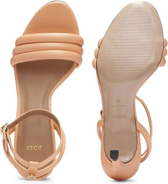 BOSS 70mm padded leather sandals Neutrals