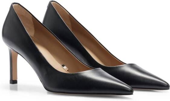 BOSS 70mm pointed-toe leather pumps Black