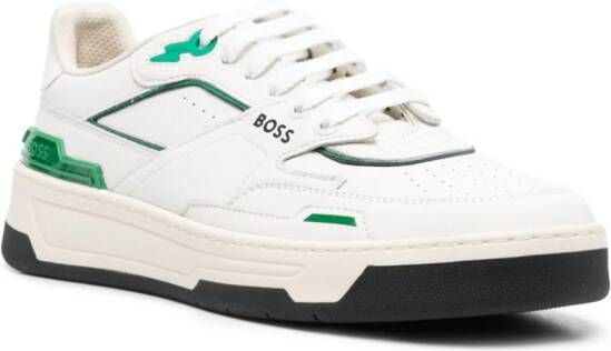 BOSS Baltimore lace-up leather sneakers White