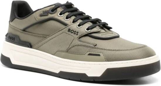 BOSS Baltimore panelled sneakers Green