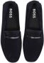 BOSS branded-hardware suede loafers Blue - Thumbnail 4