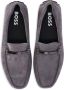 BOSS branded-hardware suede loafers Grey - Thumbnail 4
