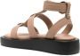 BOSS caged leather sandals Neutrals - Thumbnail 3