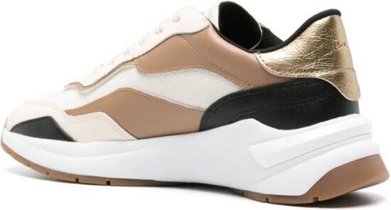 BOSS colour-block panelled sneakers Brown