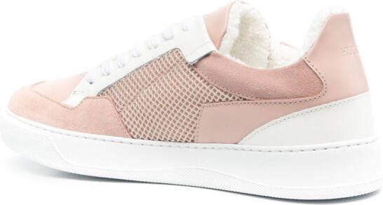 BOSS mesh-panel low-top sneakers Pink