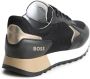 BOSS Kidswear colour-block panelled faux-leather sneakers Black - Thumbnail 3