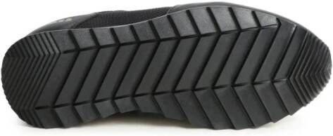 BOSS Kidswear colour-block panelled faux-leather sneakers Black