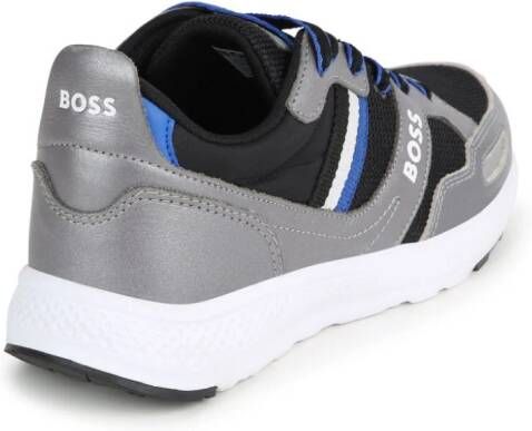 BOSS Kidswear colour-block panelled sneakers Black
