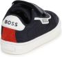 BOSS Kidswear colour-block panelled textured sneakers Blue - Thumbnail 3