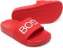 BOSS Kidswear embossed-logo rubber slides Red - Thumbnail 2