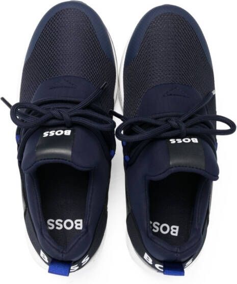BOSS Kidswear lace-up low-top sneakers Blue