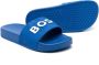 BOSS Kidswear logo-embossed slides Blue - Thumbnail 2