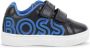 BOSS Kidswear logo-embroidered leather sneakers Black - Thumbnail 2
