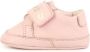 BOSS Kidswear logo-lettering leather slippers Pink - Thumbnail 4