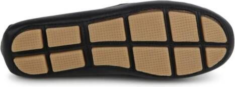 BOSS Kidswear logo-plaque leather loafers Black