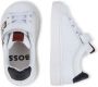 BOSS Kidswear logo-print colour-block leather sneakers White - Thumbnail 4