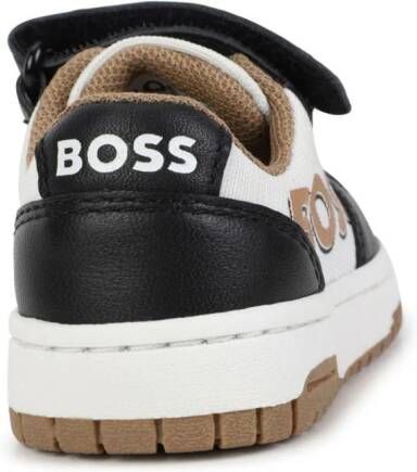 BOSS Kidswear logo-print colour-block panelled sneakers Black