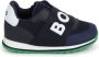 BOSS Kidswear logo-print colour-block panelled sneakers Blue - Thumbnail 2