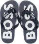 BOSS Kidswear logo-print flip flops Blue - Thumbnail 3