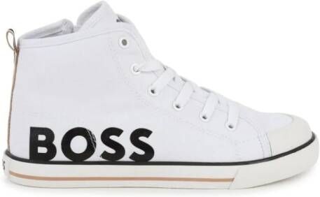 BOSS Kidswear logo-print high-top sneakers White