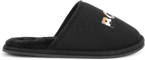 BOSS Kidswear logo-print mesh slippers Black