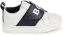 BOSS Kidswear logo-print panelled leather sneakers White - Thumbnail 1