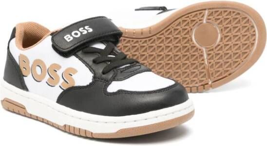BOSS Kidswear logo-print panelled sneakers Black