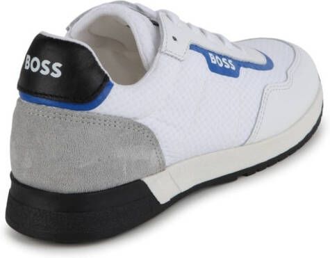 BOSS Kidswear logo-print panelled sneakers White